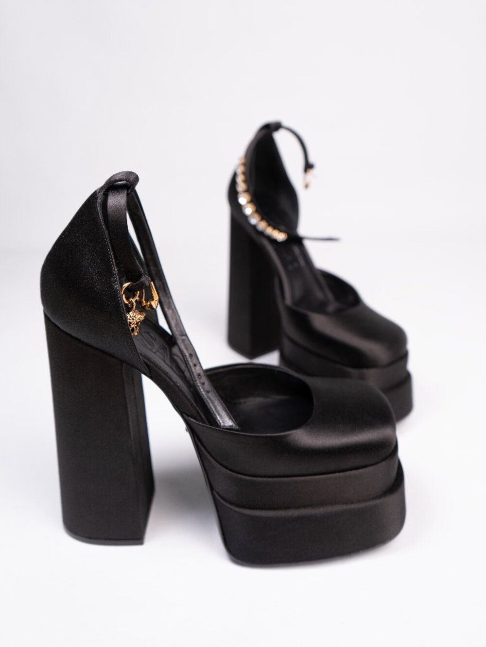 Versace Medusa Head Charm Platform Pumps